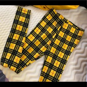 Plaid leggings